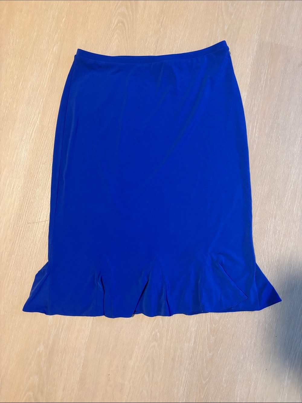Express Vintage Royal Blue Pencil Skirt with Fluted Hem size Small